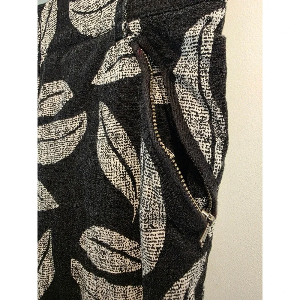 Women's sz 15 W Slim Cartonnier Anthropologie Charlie Trouser Pants Leaf Print